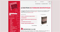 Desktop Screenshot of maitron-en-ligne.univ-paris1.fr